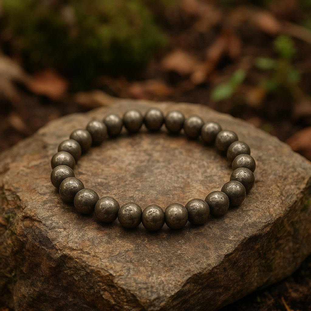 Pulseira de Pirite – Proteção, Poder Pessoal e Prosperidade